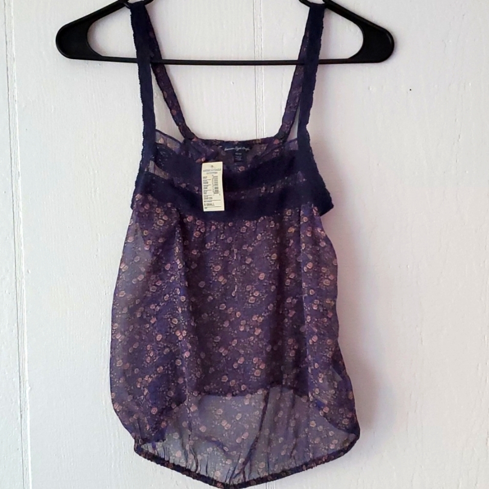 NWT AEO AMERICAN EAGLE OUTFITTERS Floral Romantic Lace Cami